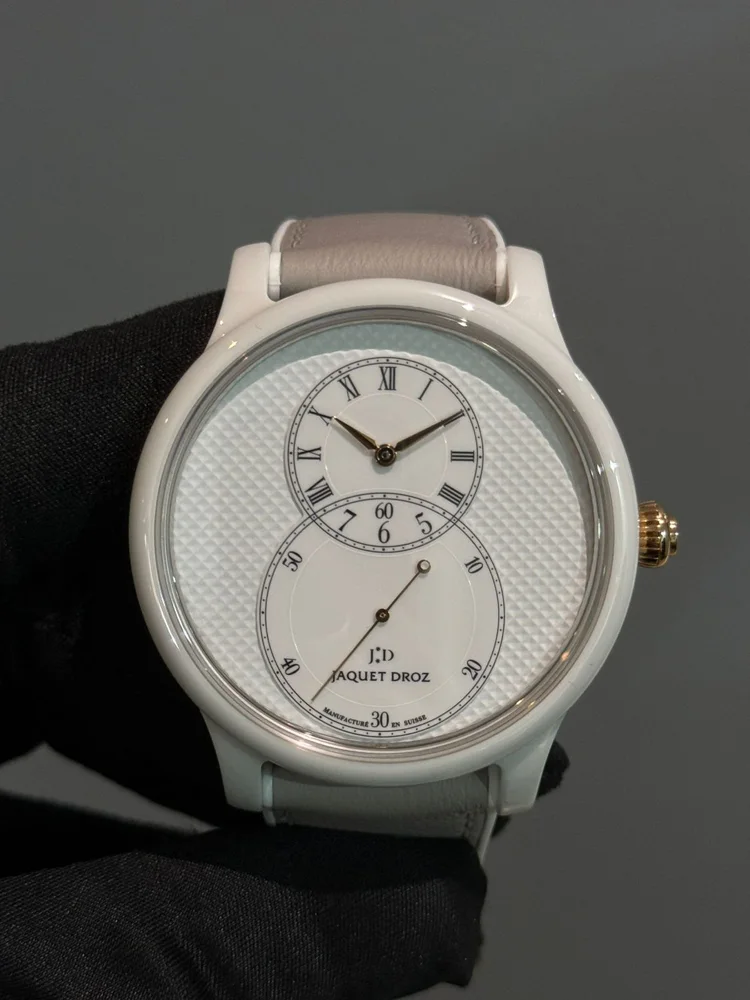 Jaquet-Droz Grande Seconde LEGEND GENEVA GRANDE SECONDE WHITE CERAMIC CLOUS DE PARIS LE 28 PCS